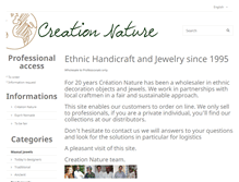 Tablet Screenshot of creation-nature.com